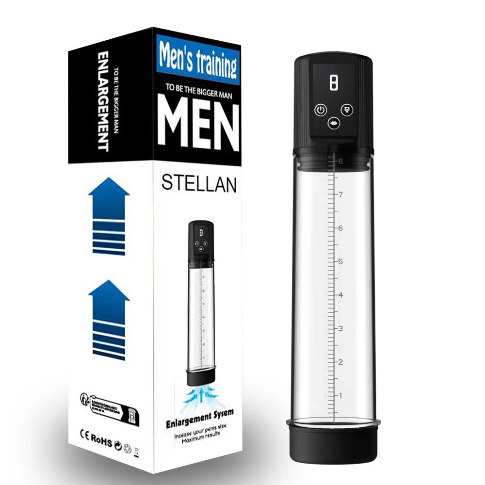 Electric Vibrators Enlargement Extend Penis Trainer Male Masturbators Cup Dick Pump Sex Toys for Men 18+