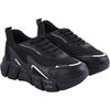 Shoetopia Women'S Flat Sneakers Black, 4 Uk