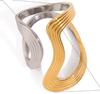 Wholesale High End Waterproof Three-dimensional M Letter Hollow Stainless Steel Finger Ring Trendy for Women Personalize Jewelry