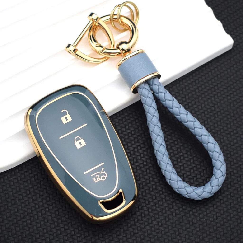 For Chevrolet Malibu Blazer Traverse Seeker Onix Equino Volt Bolt Trax Orlando Cruze Spark Sonic Camaro Tpu Car Key Case Cover