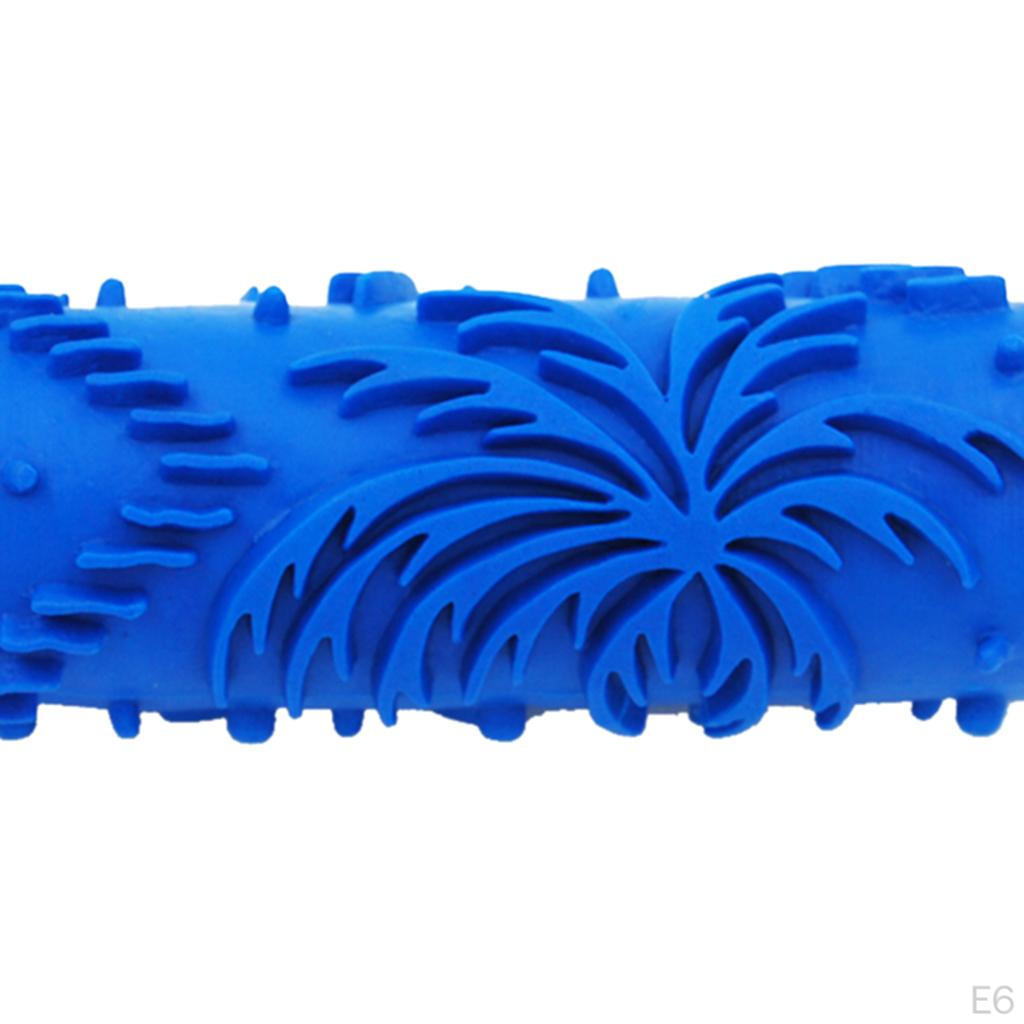 15cm DIY Embossed Flower Pattern Paint Roller For Wall Art Decoration Brush Tool