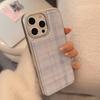 Suitable for blue plaid16Apple17promax Phone case iphone14Epoxy13Korean Style15Electroplating Huawei