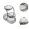 Multi Layer Fruit Rack Metal Vegetable Holder Organizer with Tiered Bowl Design for Kitchen Counter Top and Home Decor