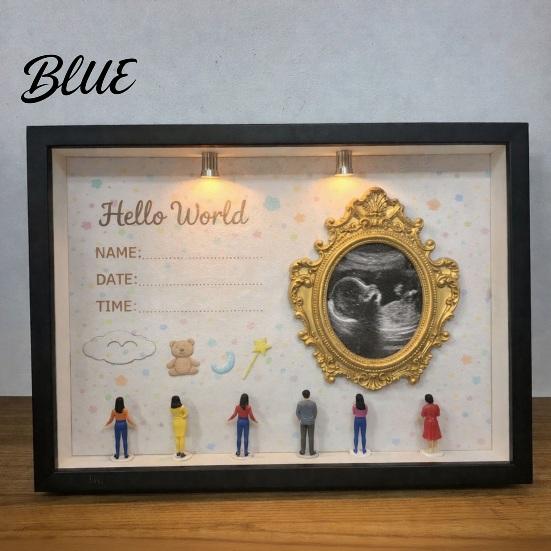 Custom Couple Silhouette Frame DIY Mini Museum Box with Light Photo Display Kit Valentine's Day Gift for Her Gold Frames Figurines Memory Keepsake