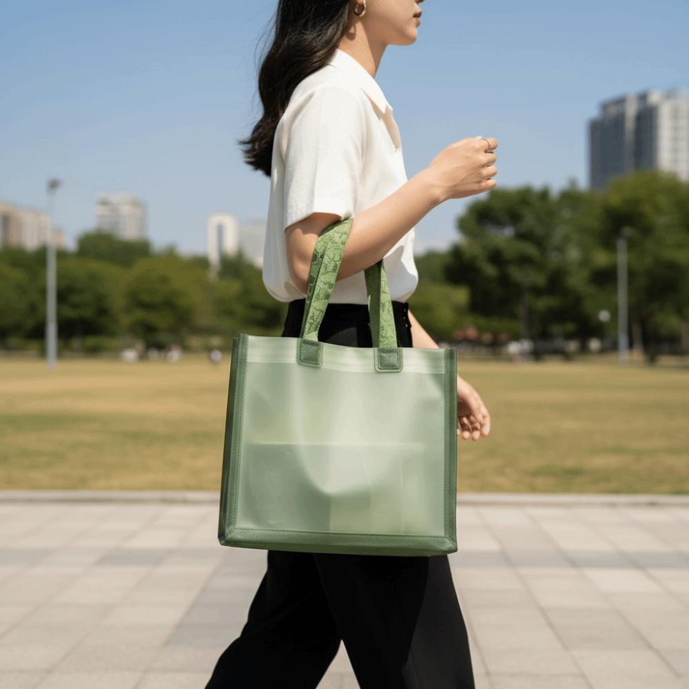 Waterproof Transparent Handbags Durable Reusable Bags Apparel Stores