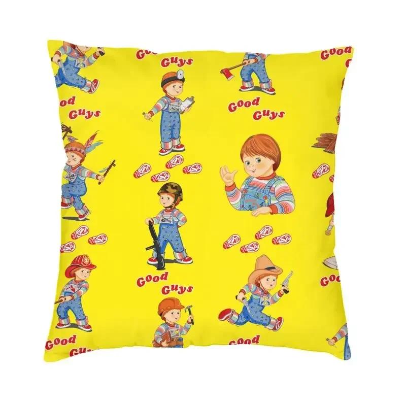Good Guys Carpenter Cushion Cover Sofa Living Room Cartoon Child's Play Chucky Doll Square Pillow Cover 45x45cm