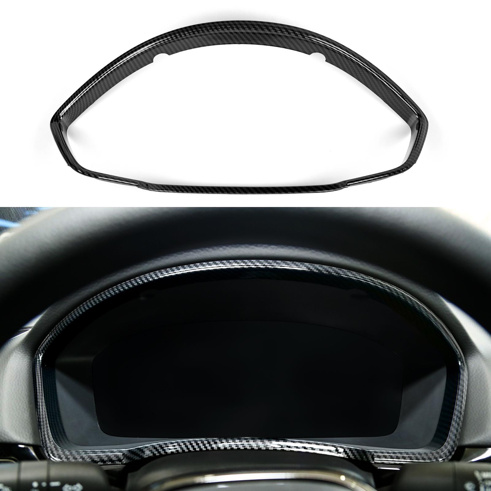 

Для 2022 2023 2024 2025 Honda Civic 11th Gen аксессуары, крышка приборной панели, накладка на рамку, наклейка из АБС-пластика, углеродное волокно, интерьер