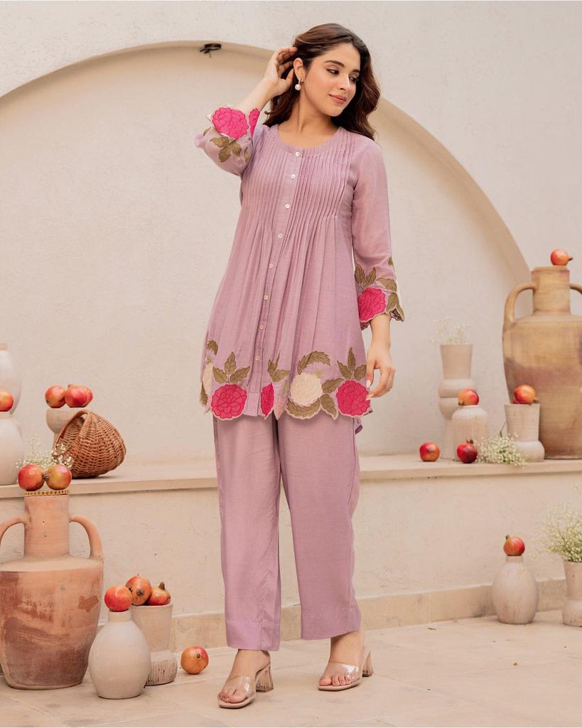 Women Designer Cotton Top Tunic Kurta Pant Set Indian Bollywood Party Wear Cord Set