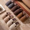 New Home Thermal and Fleece Home Slippers Thick-bottomed Plush Autumn and Winter Cotton Slippers, High-end Non-slip Winter Outer Wear
