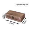 In-Stock Paulownia Wood Retro Flip-Top Rectangular Storage Box