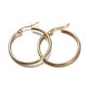 10pcs Black Open Earrings Circle Stainless Steel Earring Hooks 15-40mm Loop Base Ear Ring for Jewelry Making Components DIY