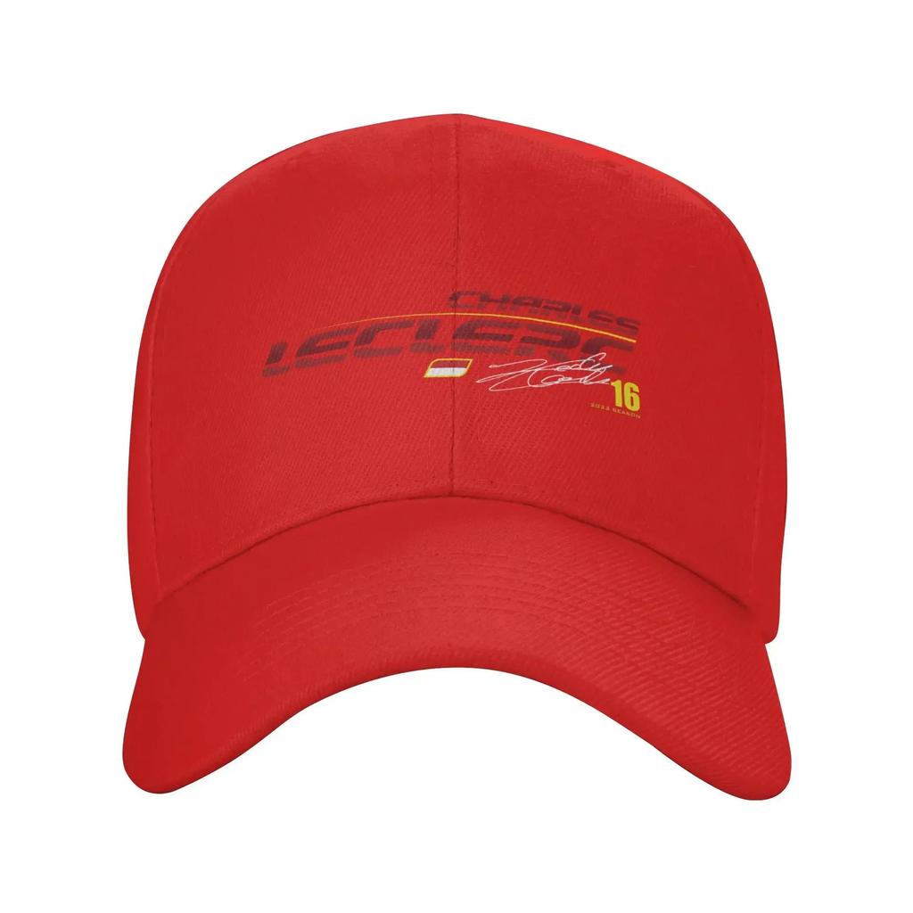 Cappellino da Baseball Cool Personalizzato Charles Leclerc Donna Unisex Regolabile Adulto Sport Auto da Corsa Cappello da Papà Primavera