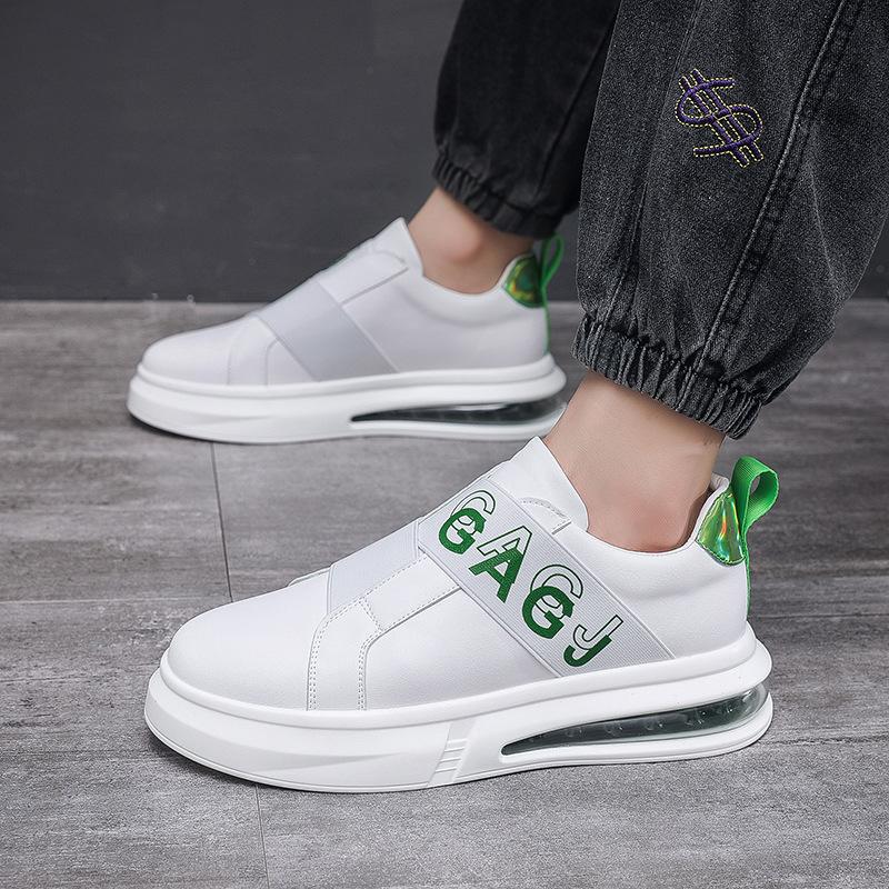 

Spring and Autumn new men s shoes casual foot cover white elastic fashion trendy shoes men s shoes live broadcast shake fast Wenzhou shoes 42