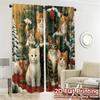 2D Flat Printing  JIT 2pcs   Curtains (Without Rod) Festive Feline Forest Modern Curtain Fabric Yarn Curtains Decorations