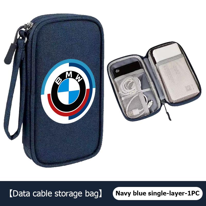 For BMW 3 Car Styling Digital Storage Bag Oxford Cloth Cable Tools Travel Purse For BMW M Sport M2 M3 M4 M5 M6 E46 E90 E60 F10 F20 E87 X3