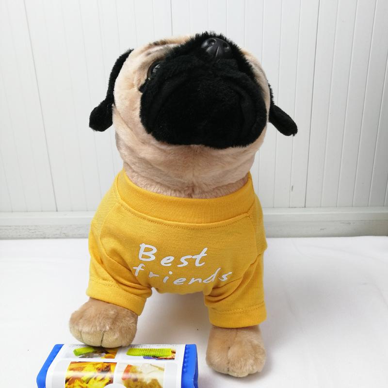 

Одежда для собак Тонкая и дышащая кошачья осьминоговая одежда Bago Shapee Bulldog для дома и улицы, футболка с круглым вырезом, плюшевый мишка 11-15 pounds