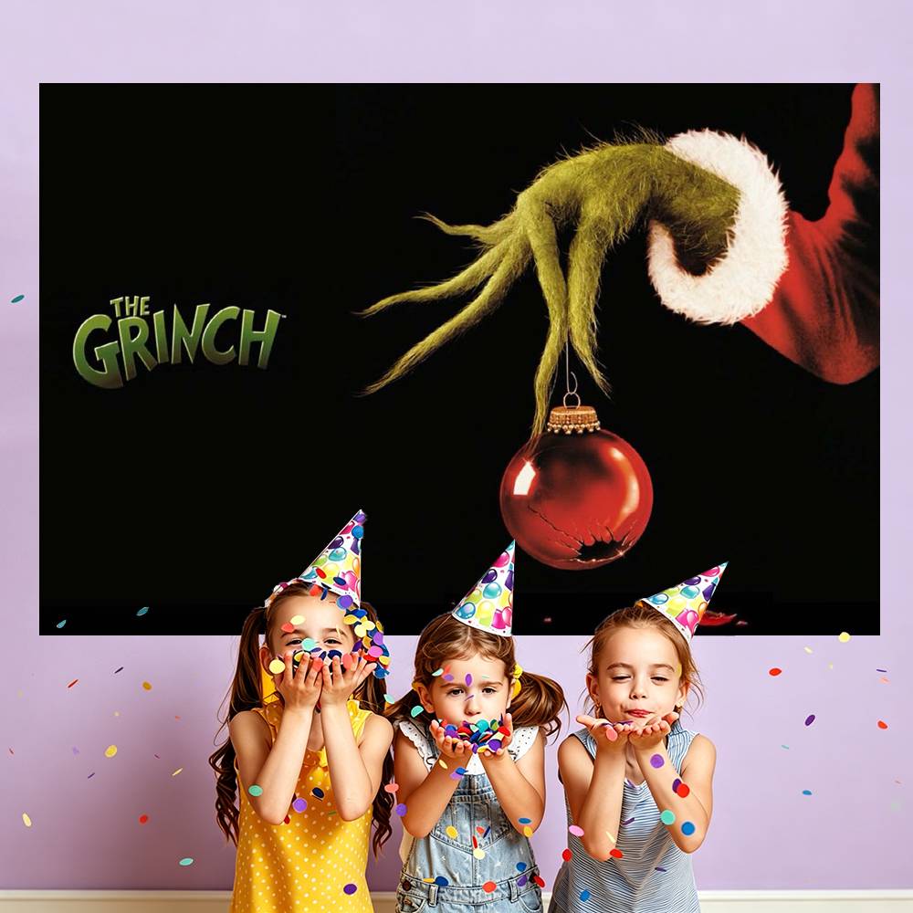 Winter Christmas Grinch Background Cloth,background Decoration, Room, Photo Studio Prop-suitable for Home Decoration, Parties