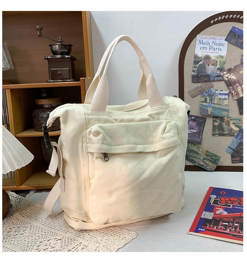 School bag 2025 new large-capacity backpack student casual versatile retro backpack simple travel backpack