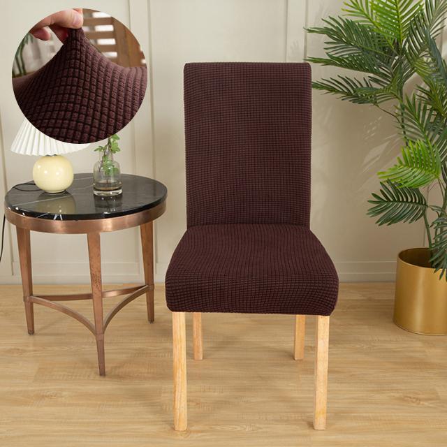 Anti -Dirty Jacquard Chair Covers Soild Colour Soft Spandex Chair Slipcovers Dust Proof Protective For Dining Room Kitchen Home
