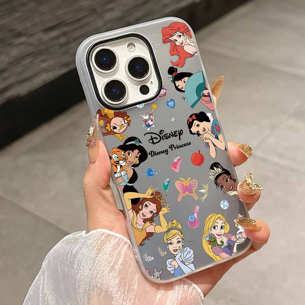 Disney Princess Fashion Phone Case For iPhone 17 AIR 16 15 14 13 12 11 Pro Max Plus Matte Skin Feel Shell Cover