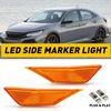 2 peças Luz de Seta para Carro para Honda Civic 2016-2025 IP68 À Prova d'Água Seta Luz de Largura Modificado Preto com Lâmpada LED