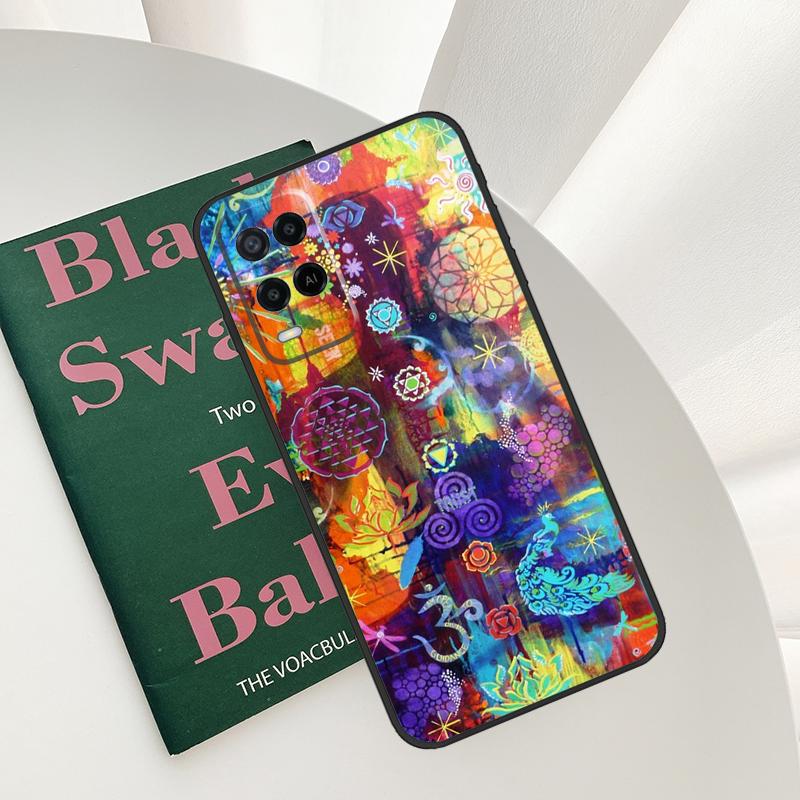 Mandala Chakra Yoga Case For Oppo A15 A16 A17 A52 A72 A76 A96 A54 A74 A94 A54S A57S A58 A78 A98 A57 A77 Cover