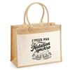 Jute Tote Bag with Pocket I Can't I Have Synchronized Swimming I Can't Minimalist | Jute and Cotton Canvas 21 L Flat Bottom Handles 65