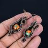Orange Spiny Oyster Earrings, 999 Copper Wire Wrap Gemstone Jewelry, Handmade Earrings, Amazing Jewelry, Gift For Her
