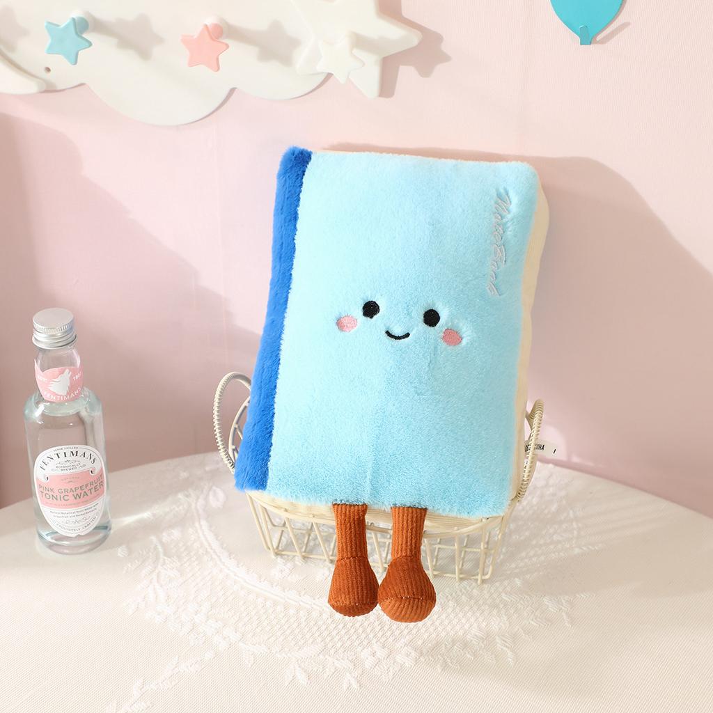 Stationery Plush Toy Smiling Kawaii Face Pencil Book Ruler With Legs Humanoid Doll Decor Plushie Birthday Gift