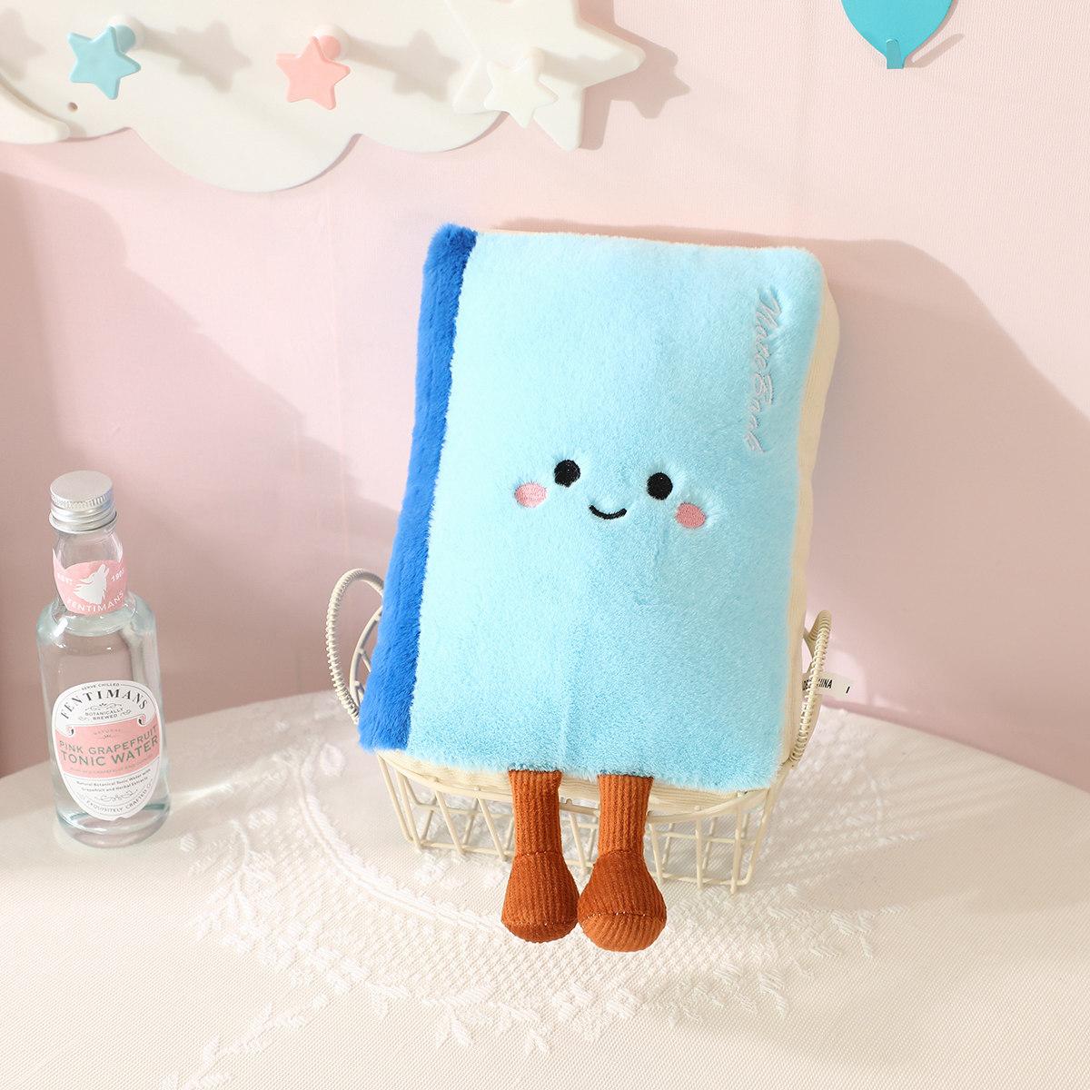 1 Stuks Kantoorspullen Pluche Speelgoed Lachend Kawaii Gezicht Potlood Boek Liniaal Met Poten Mensachtige Pop Decor Pluche Speelgoed Verjaardagscadeau