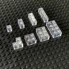 Non-Toxic 110 Pcs Small Particles Mix Bricks Transparent Clear White Thick Brick Model Classic Bulk Parts Building Blocks Gifts Toys For C