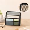 3 Layer Black Metal Mesh Document Tray Desk Organizer Notebook Stand for Office Desktop Storage Supplies
