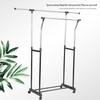 Adjustable Double-Pole Mobile Clothes Drying Rack
