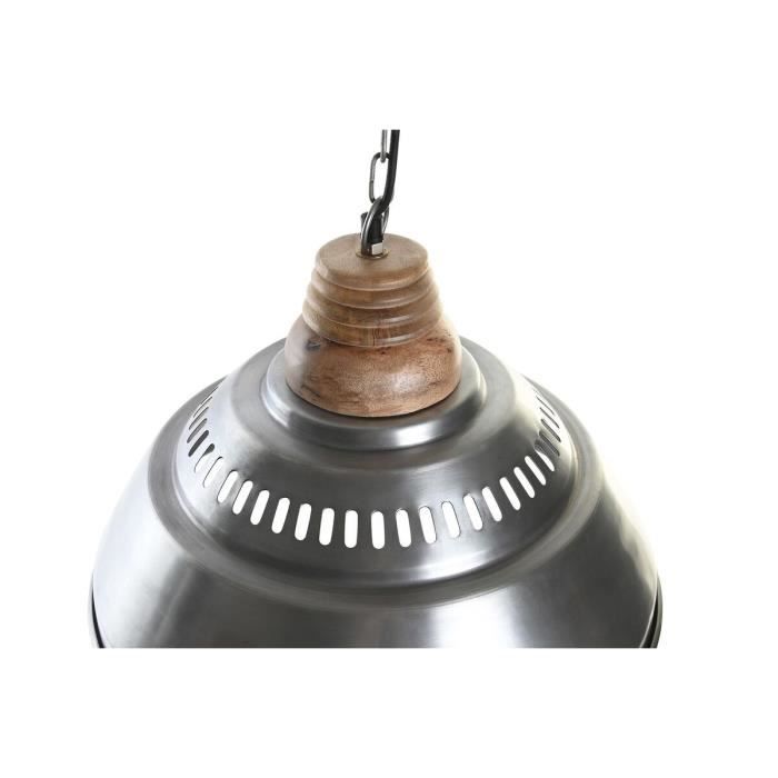 Suspension - Fer et bois de manguier - 50W - 43x43x31 cm