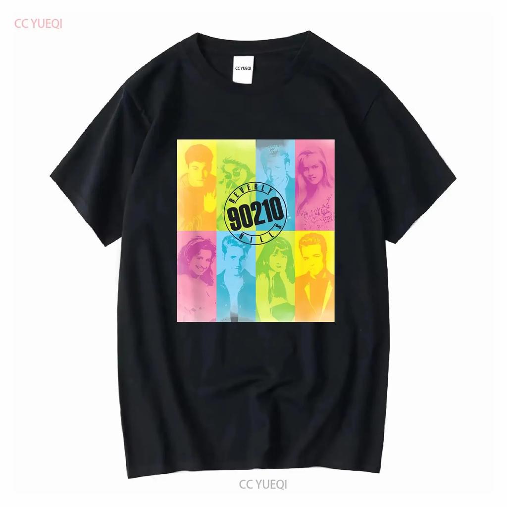 Beverly Hills 90210 Dámské tričko Color Block Cast White s dlouhým nebo krátkým rukávem vintage Prané Pružné streetwear Prodyšné