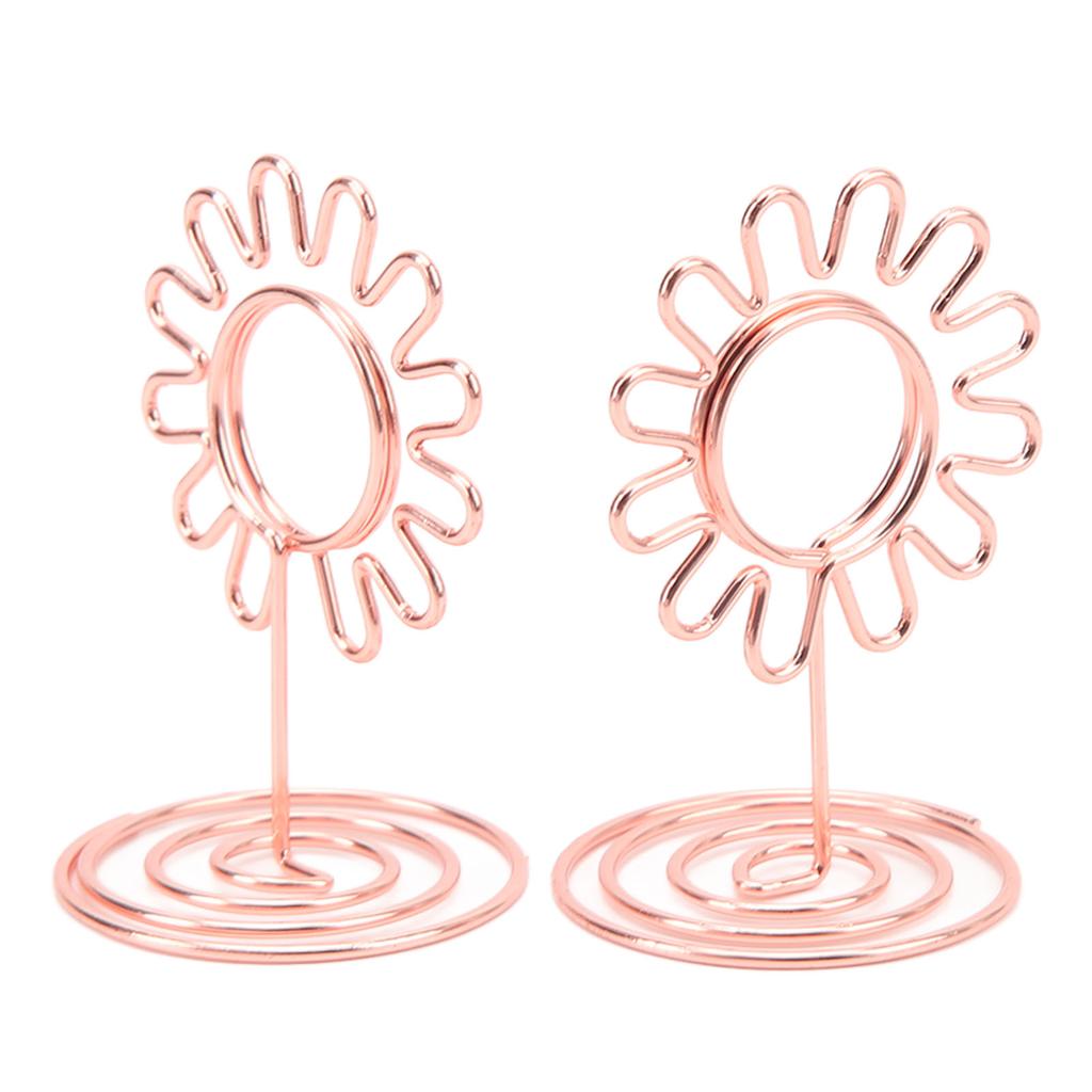 20 ST Trådbords Bild Fotohållare Guldpläterad Yta Återanvändbar Bordskortshållare för Bröllop