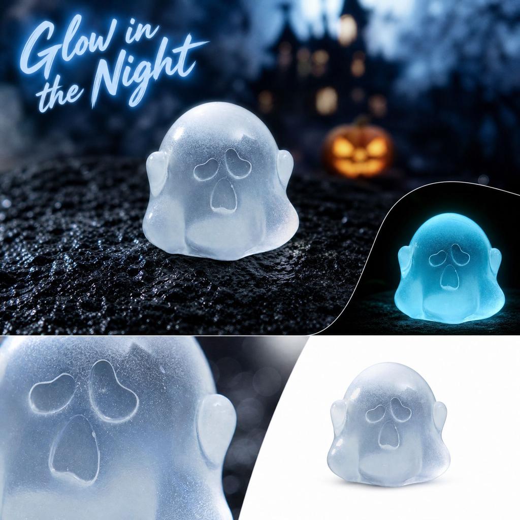 Halloween -in-the-Dark Transparent Figurine for Home and Party Decor