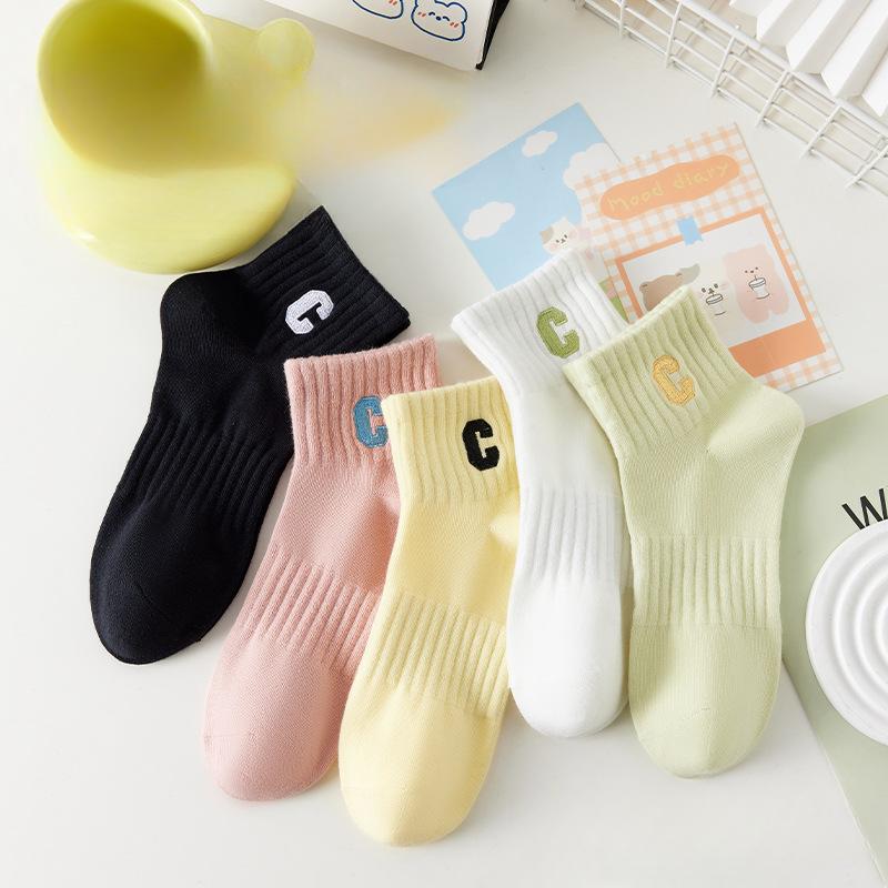 

10 пар м’яких шкарпеток Crew Socks для жінок Зручні дихаючі шкарпетки різних кольорів One size
