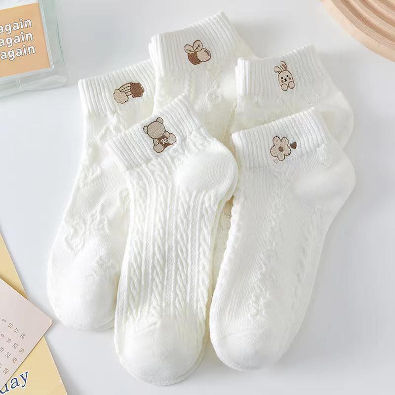 Boat Socks Spring and Summer White Short Socks, Low-top Shallow-mouth Invisible Socks, Thin Breathable Socks, Women's Socks