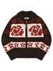 KIRSH Wool Cowichan Knit Zip-Up [Brown]
