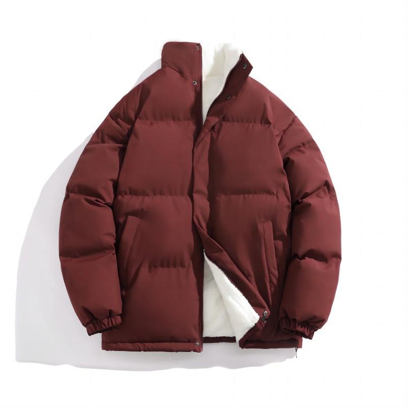 

Stand-up Collar Cotton Clothing Men and Women Paragraph Thickened Loose Cotton Jacket Couples Paragraph Cotton Coat Men with Multiple Pockets Design M