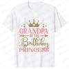 Fashion Birthday Princess Girls Party T-shirt Family Gathering Matching Sibling Tees Kids Adult Clothing Crown Graphic Y2k Tops