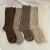 Solid Wool Cashmere Long Socks Casual Homewear Sleeping Socks  for Women & Men