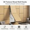 Removable 3D Wood Grain Wall Panels Oil Proof Wood Grain Wall Tiles  Bars