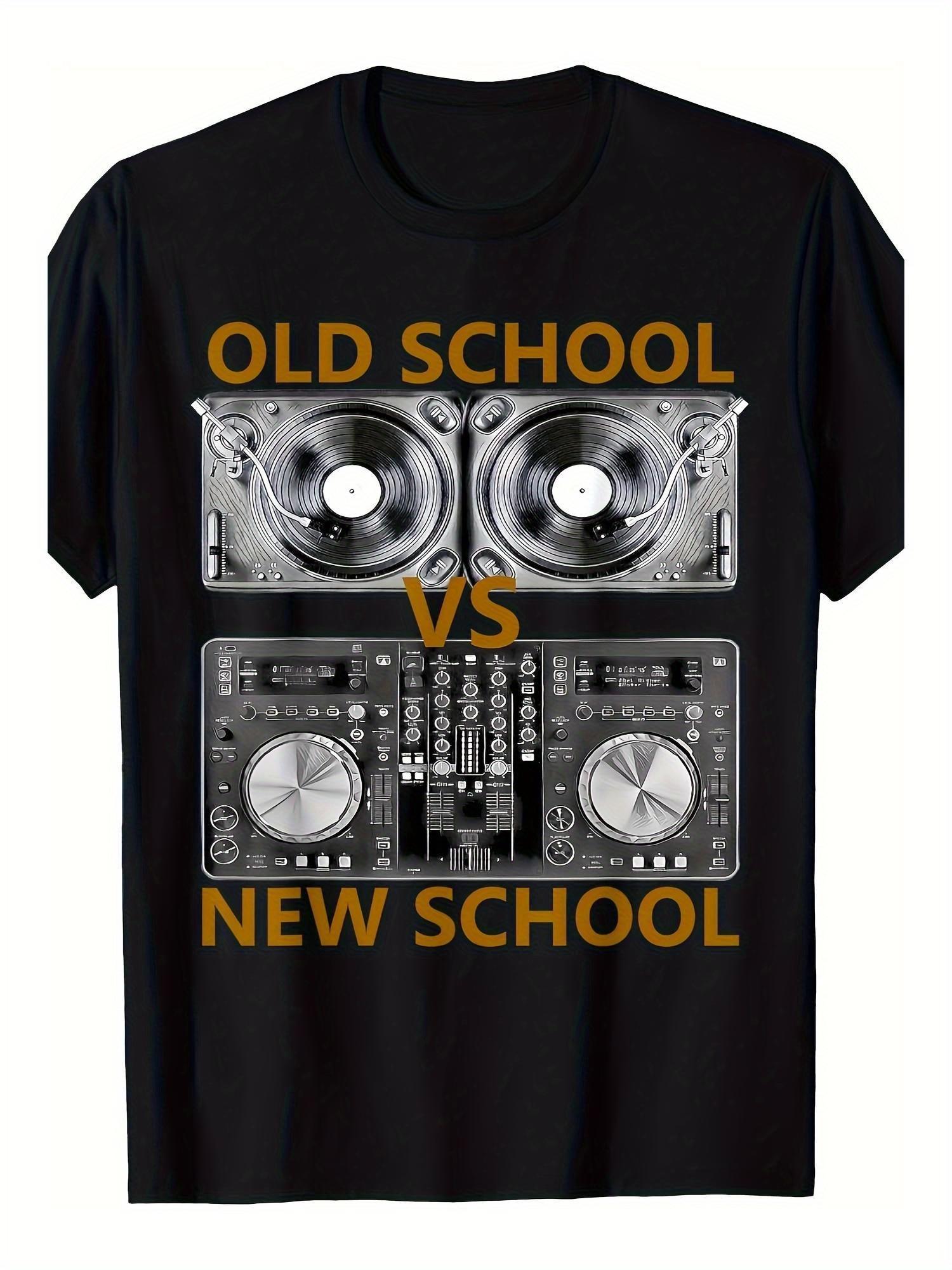 Vintage & Modern DJ Graphic T-shirt - Cotton S