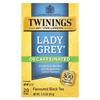 Twinings Flavored Black Tea Lady Grey Decaffeinated Tea Bags, 20 Count, 40g (1.41oz)