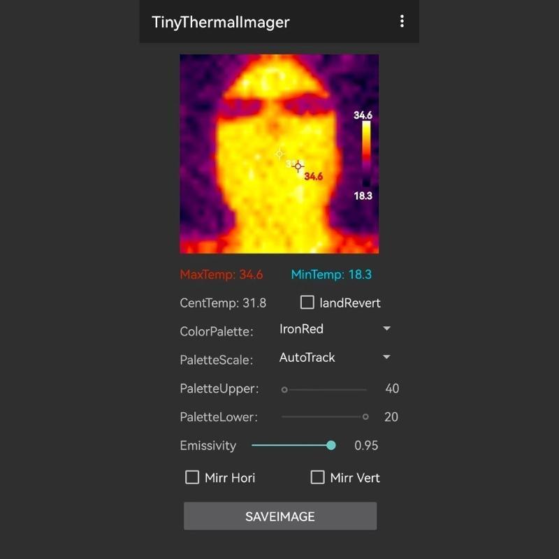 Thermal Imager -20-1000 Measuring Ranges 32x32 Resolution Mobile Phone Thermal Imaging Camera for Smartphone