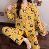 Autumn and winter new Christmas high-value imitation cotton pajamas women's loungewear long-sleeved trousers set can be worn outside
