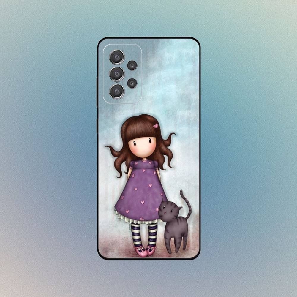 Cute S-Santoro G-Gorjuss Phone Case For Samsung Galaxy S25,S24,S21,S22,S23,S30,With Bracket Cover