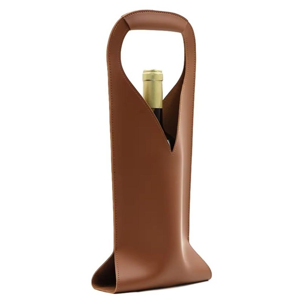 Waterproof Wine Tote Sturdy Handle Champagne Carrier Reusable Leather Wine Carrier  Wine Tasting